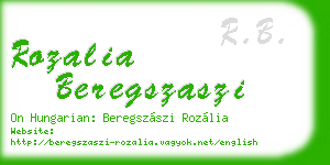 rozalia beregszaszi business card
