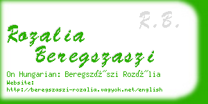 rozalia beregszaszi business card